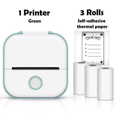 T02 Mini Printer Portable Printer Thermal Printing Sticker Wireless Inkless Pocket Printer Self-Adhesive Label Printer